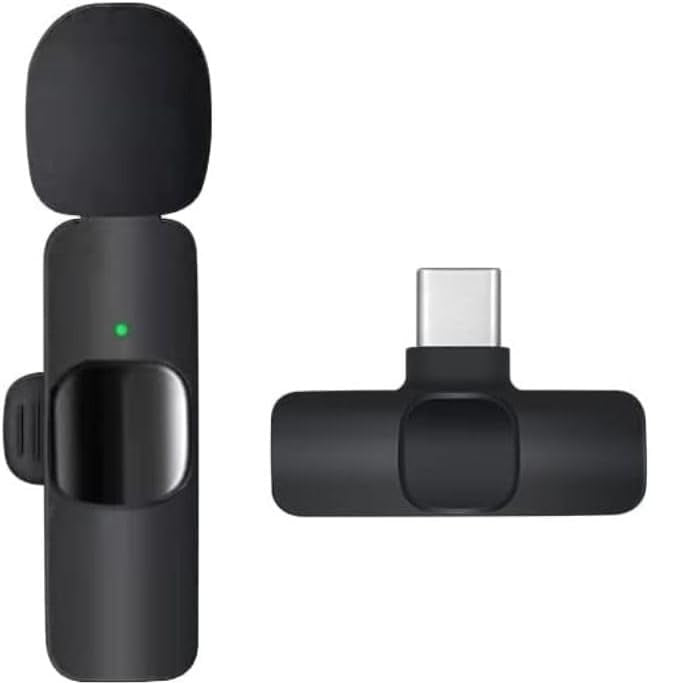 Micrófono de solapa inalámbrico para móvil (iPhone o USB-C)