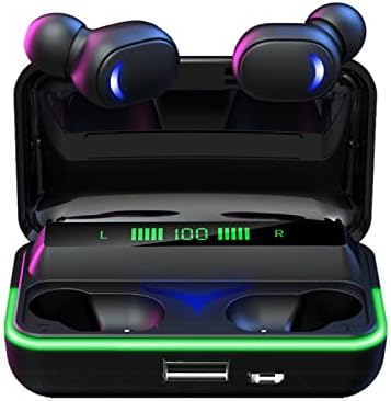 Auriculares Bluetooth 5.3 con estuche de carga y pantalla LED (IPX7)
