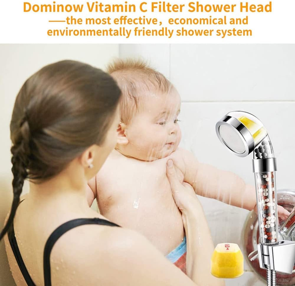 Cabezal de ducha de mano con cartucho de vitamina C y aroma a limón