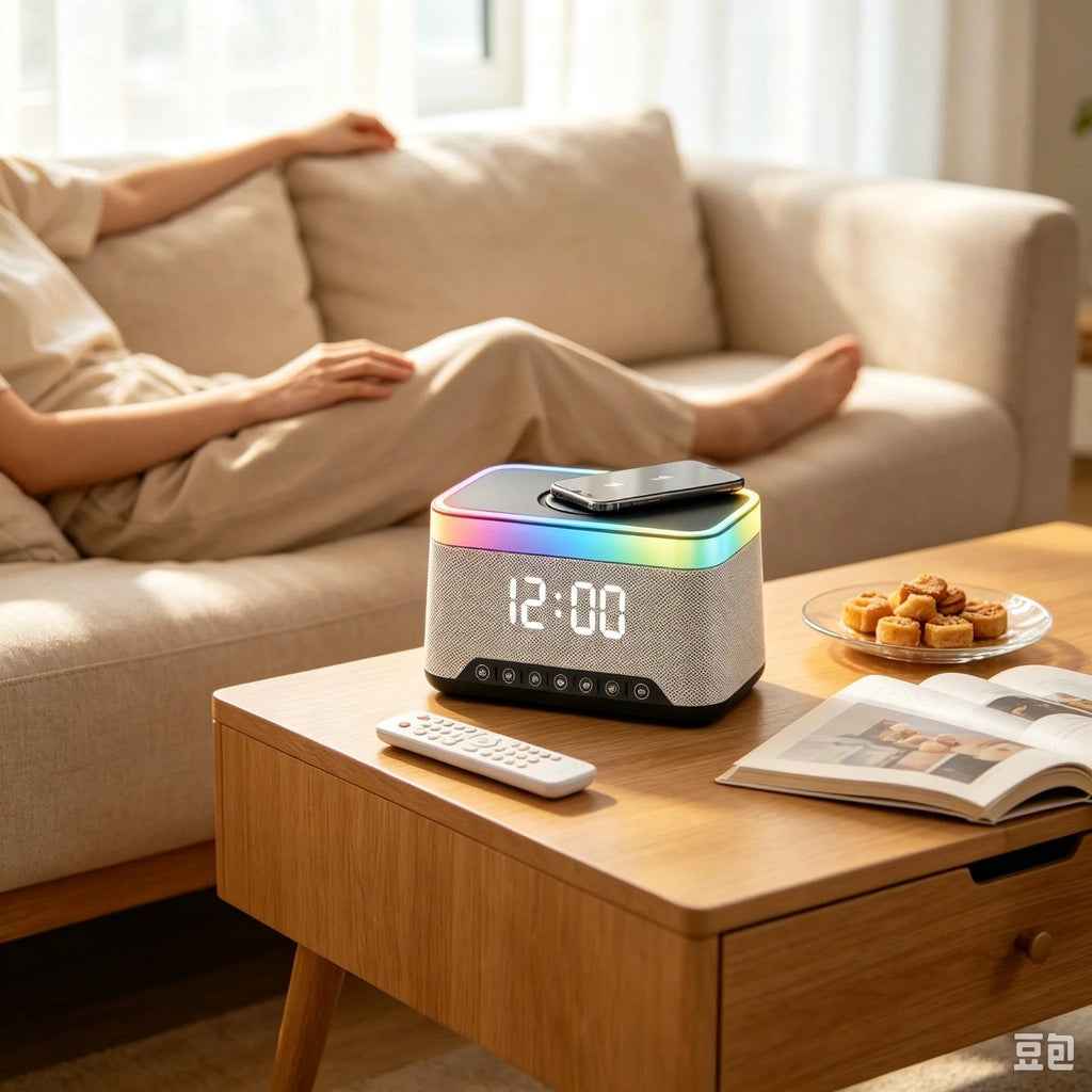 Altavoz despertador con carga inalámbrica
