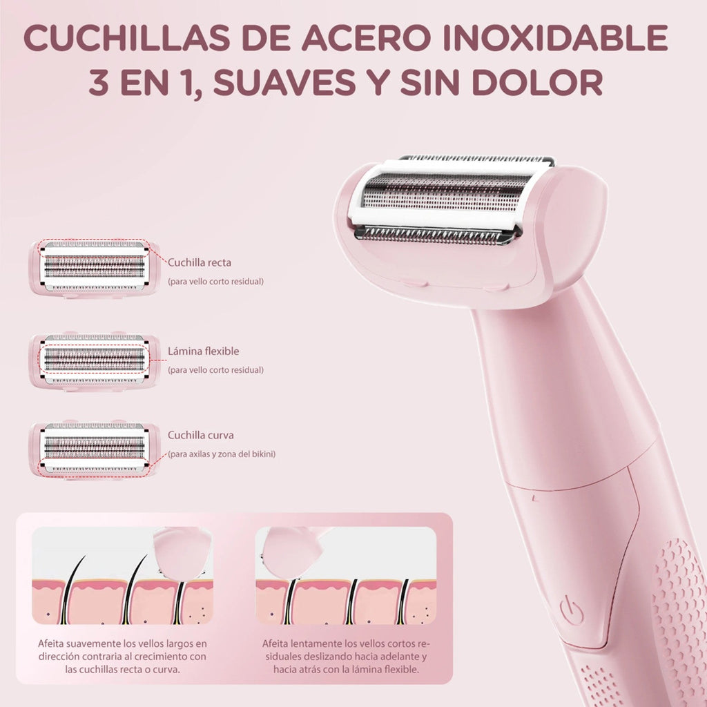 Afeitadora eléctrica de lámina para mujer