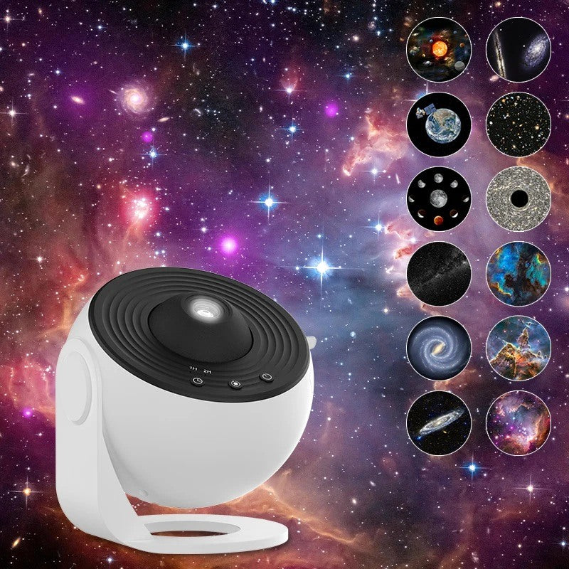 Proyector de estrellas y galaxias blanco y negro