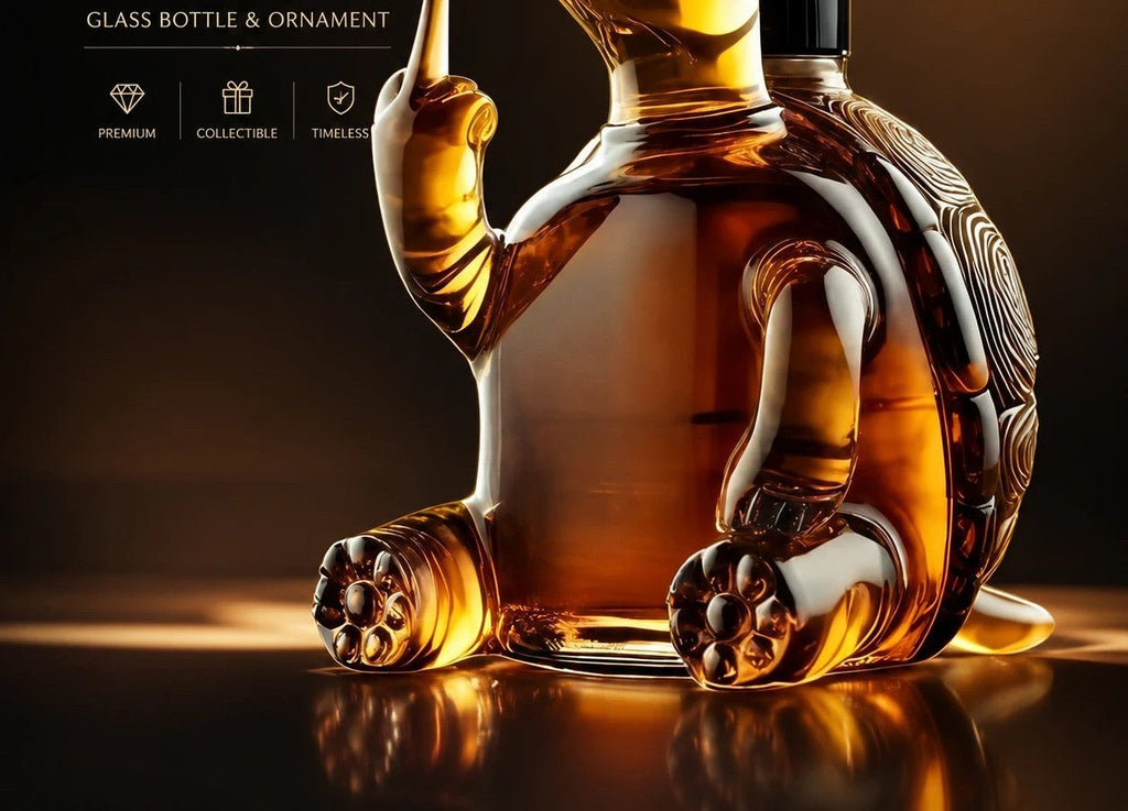 Decantador de whisky con forma de tortuga