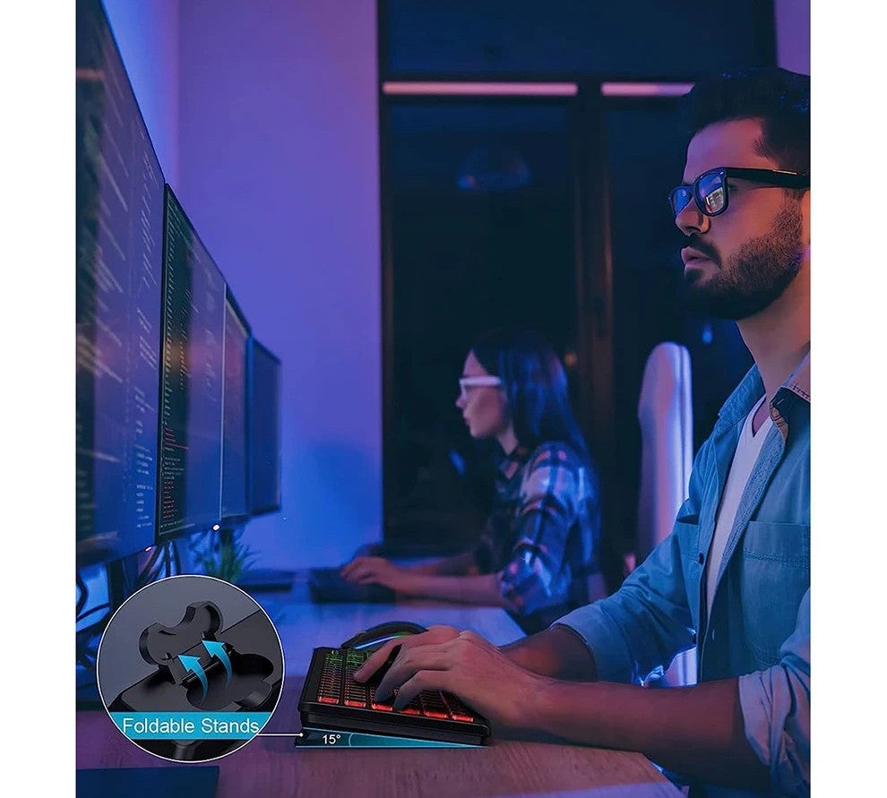 Combo de teclado y ratón inalámbricos con retroiluminación RGB