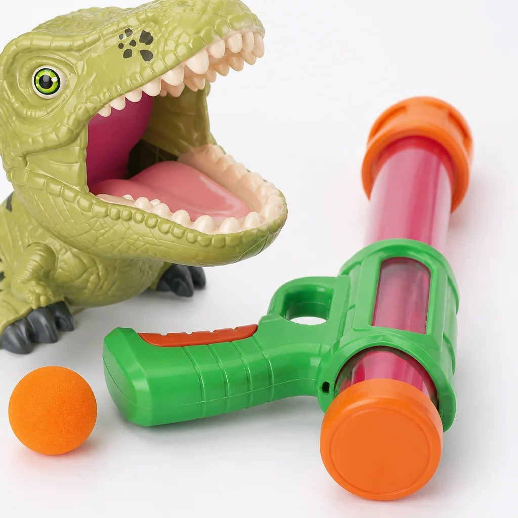 Juego de tiro al dinosaurio con pistola de aire
