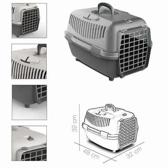Transportín de plástico ventilado