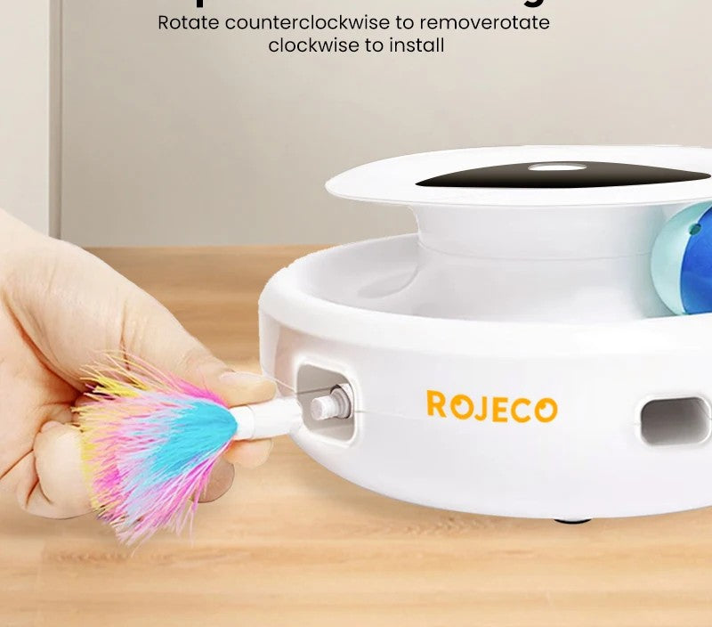 Juguete automático 2 en 1 con plumas y bolas