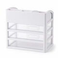 Organizador de maquillaje con 3 cajones transparentes